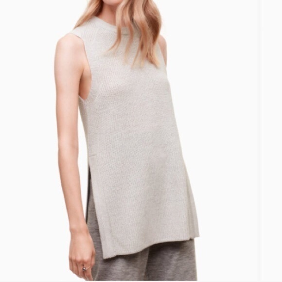 Aritzia Sweaters - (Caramel) Wilfred Knit Palmier sleeveless sweater